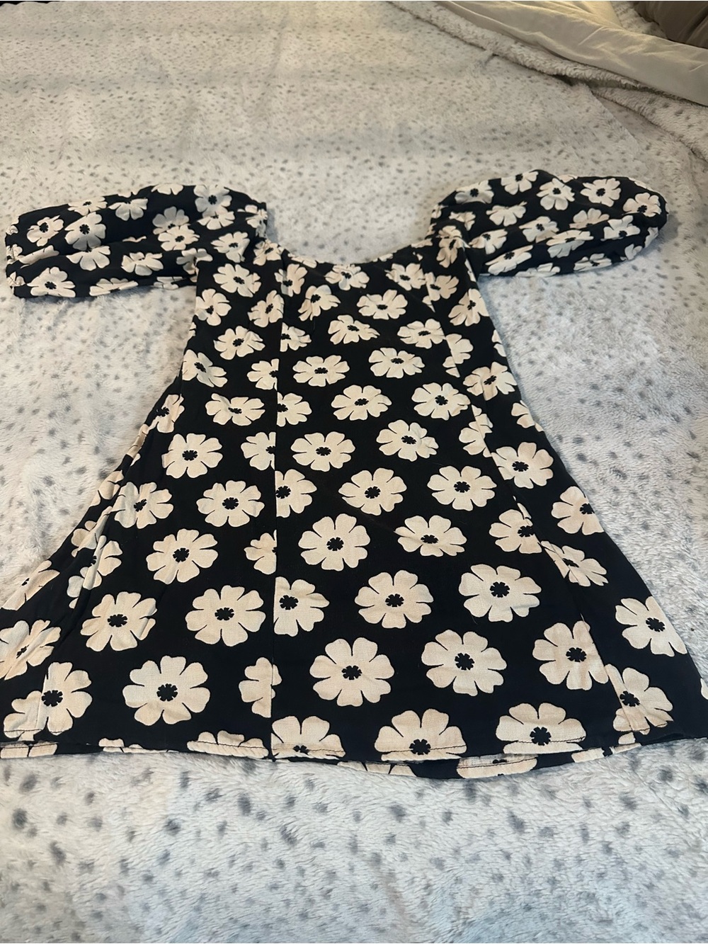 Billabong Black Dress with Cream Floral Print